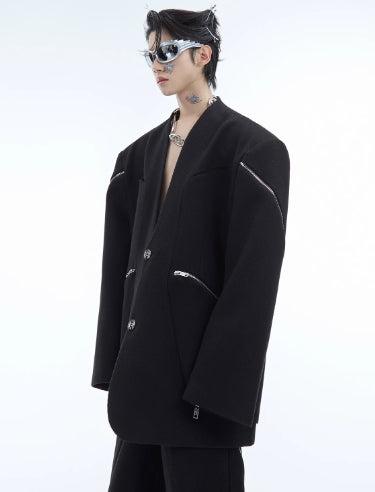 Deconstructed Zipper Suit Set