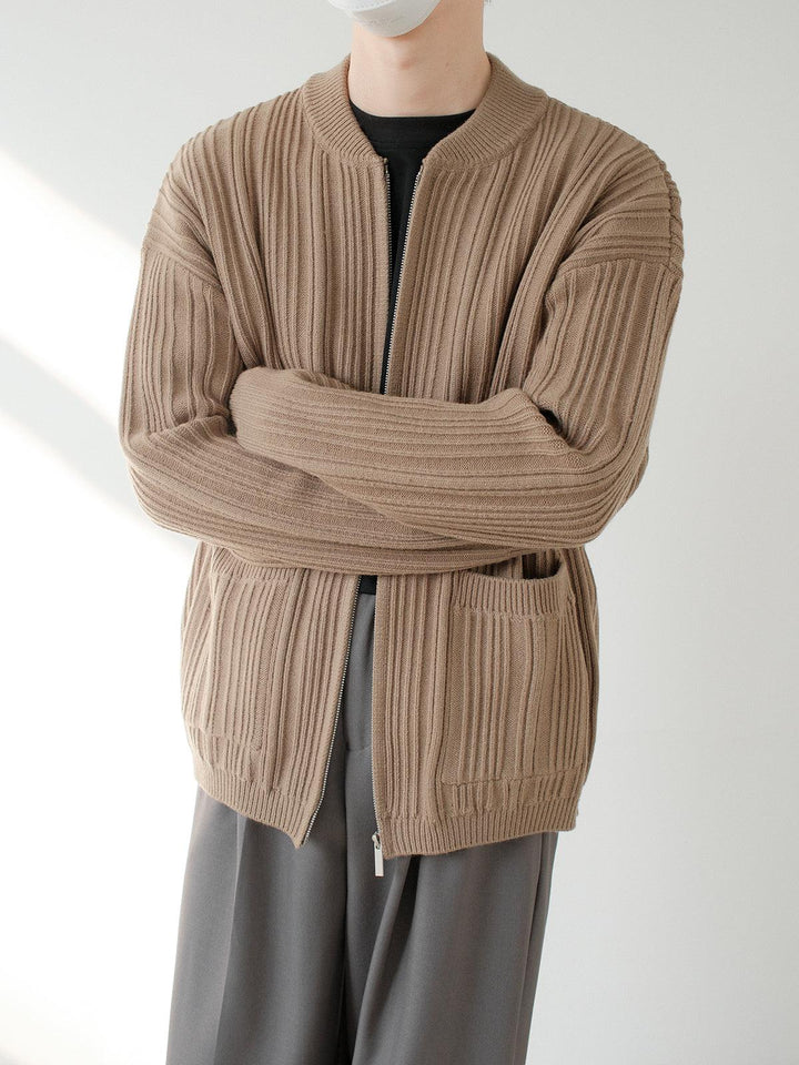 Ribbed Knit Cardigan Jacket