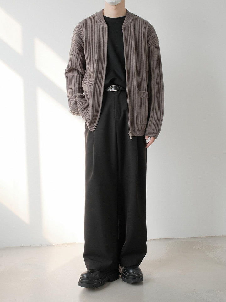 Ribbed Knit Cardigan Jacket