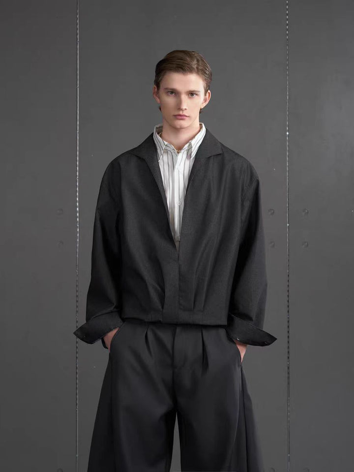 Denim Stripes Stitching Jacket