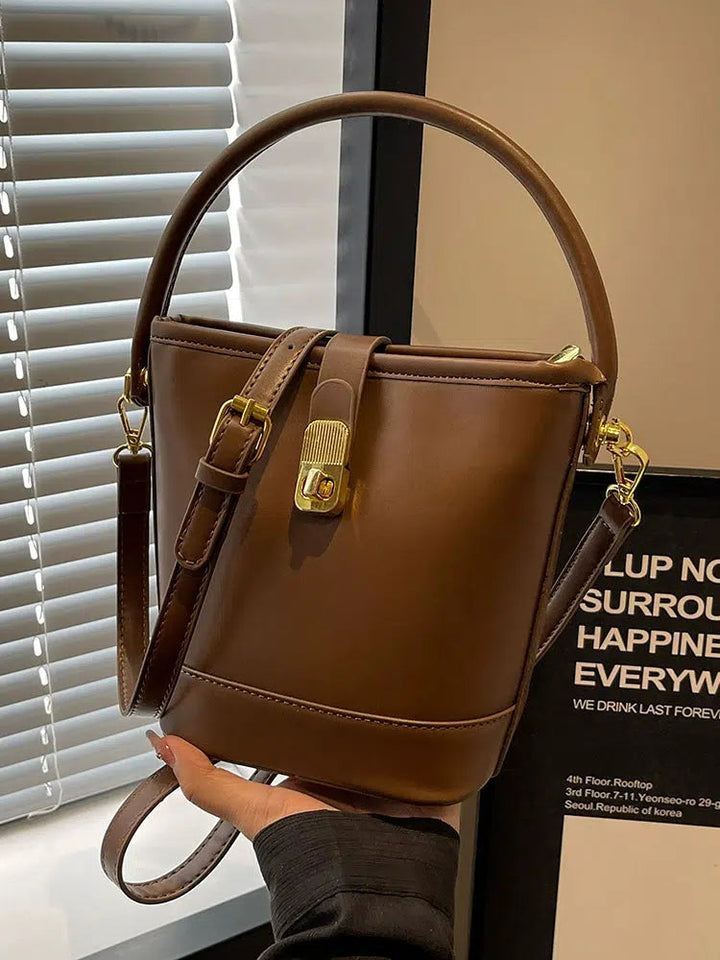 Adjustable Strap Bucket Shaped Bag