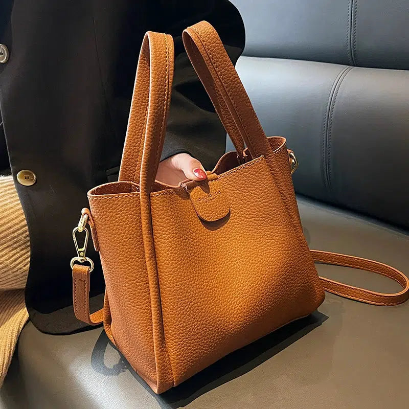 Adjustable Strap Bucket Shaped Bag