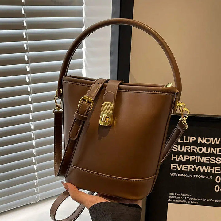 Adjustable Strap Bucket Shaped Bag