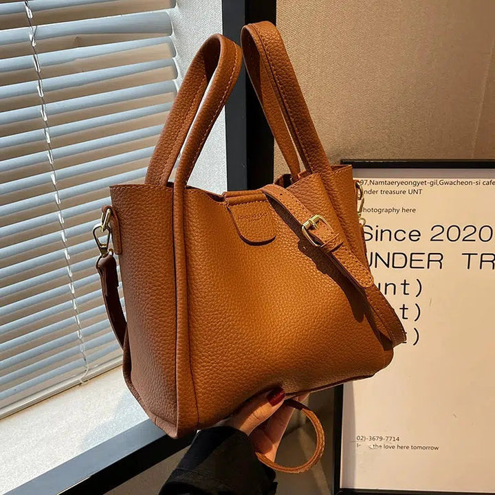 Adjustable Strap Bucket Shaped Bag