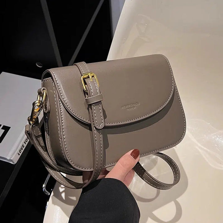 Adjustable Strap Leather Crossbody Bag