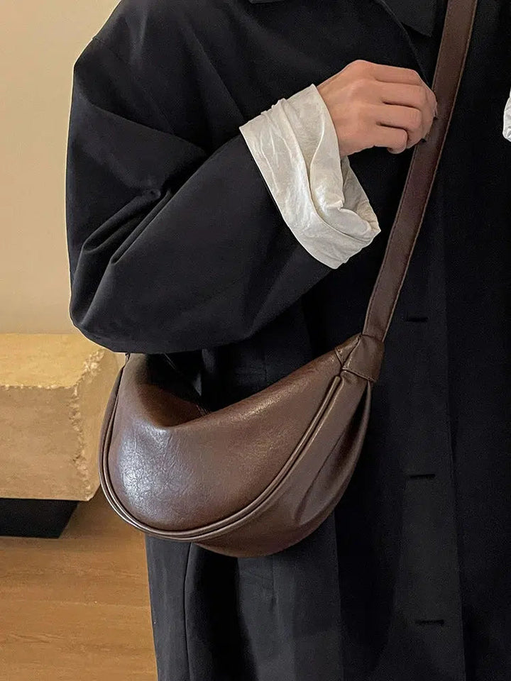 Adjustable Strap Leather Shoulder Bag