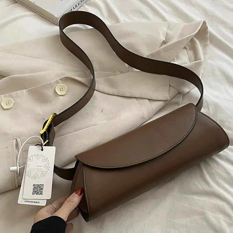 Adjustable Strap Leather Shoulder Bag