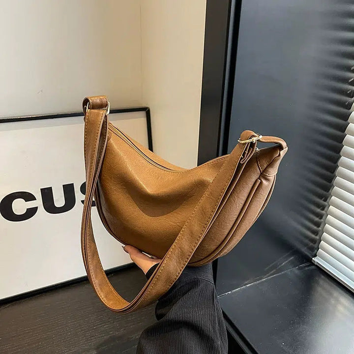 Adjustable Strap Leather Shoulder Bag
