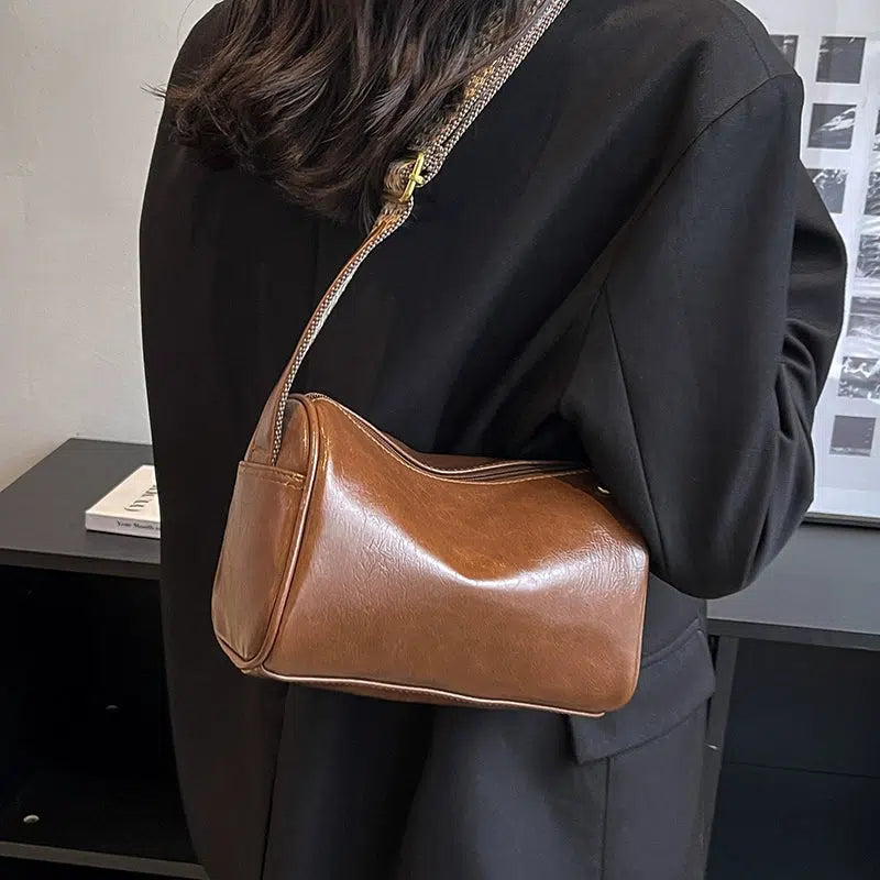 Adjustable Strap Leather Square Bag