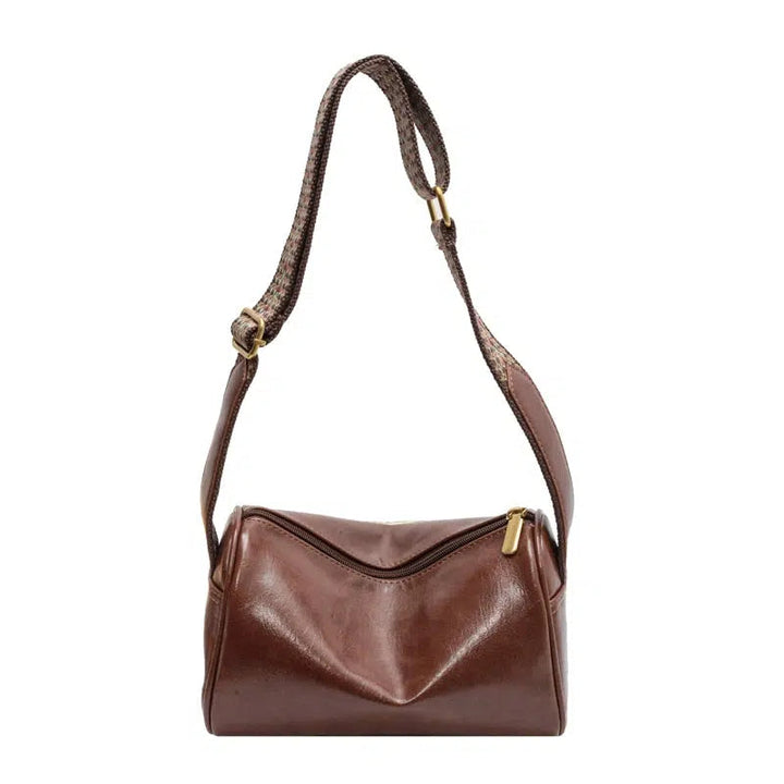 Adjustable Strap Leather Square Bag