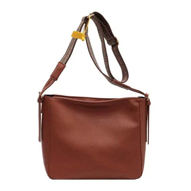 Adjustable Strap Leather Tote Bag