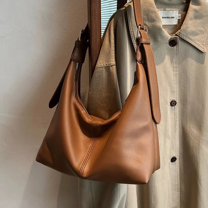Adjustable Strap Shoulder Leather Bag