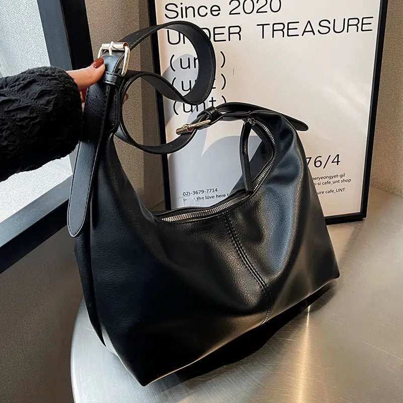 Adjustable Strap Shoulder Leather Bag