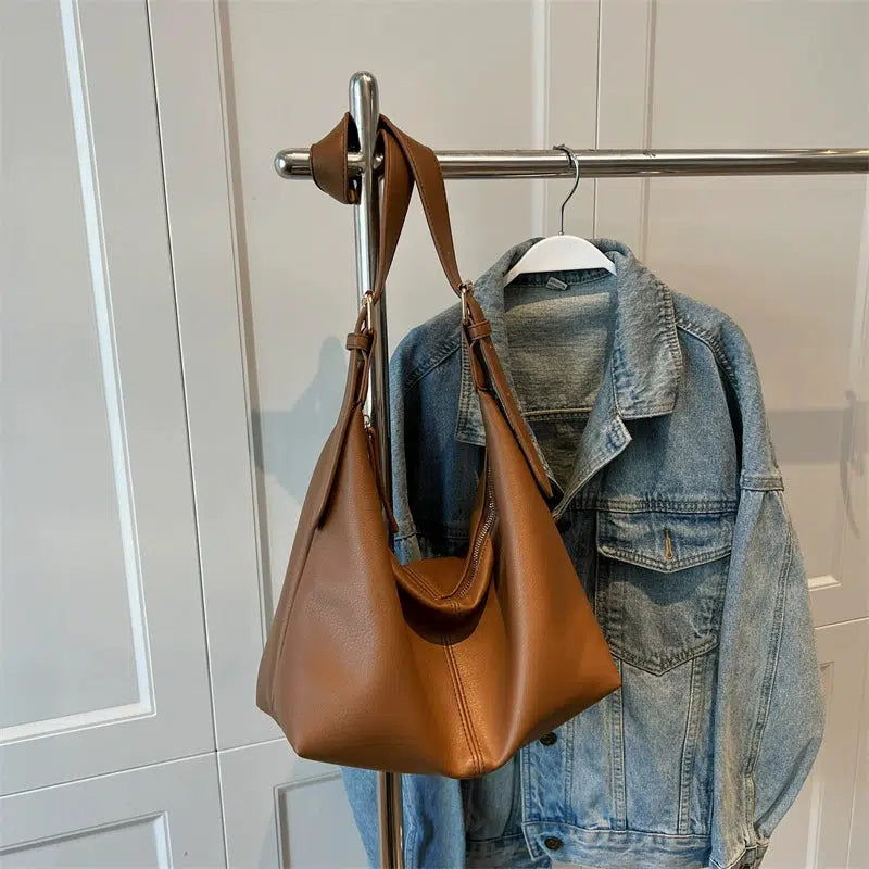 Adjustable Strap Shoulder Leather Bag