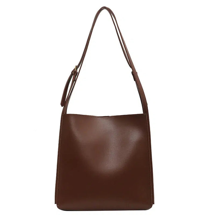 Adjustable Straps Leather Tote Bag