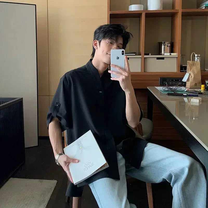 Anti-wrinkle Japanese Collar Shirt