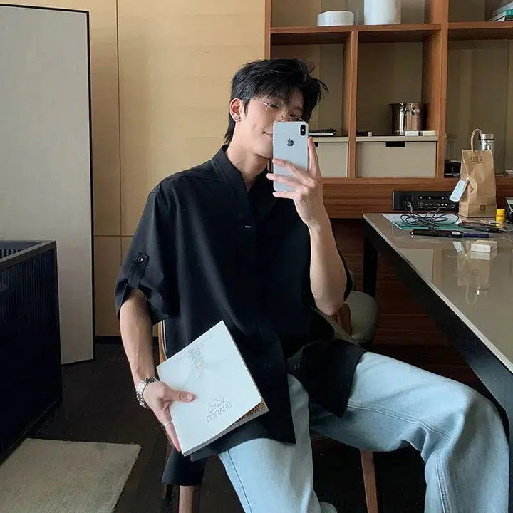 Anti-wrinkle Japanese Collar Shirt