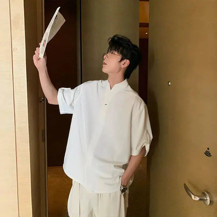 Anti-wrinkle Japanese Collar Shirt