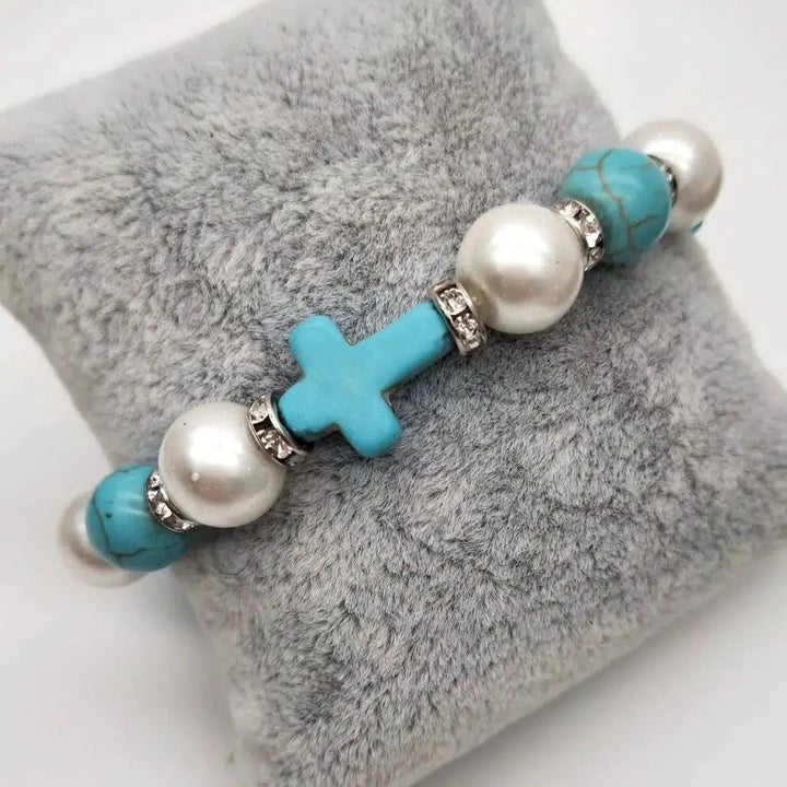 Beaded Cross Bracelet