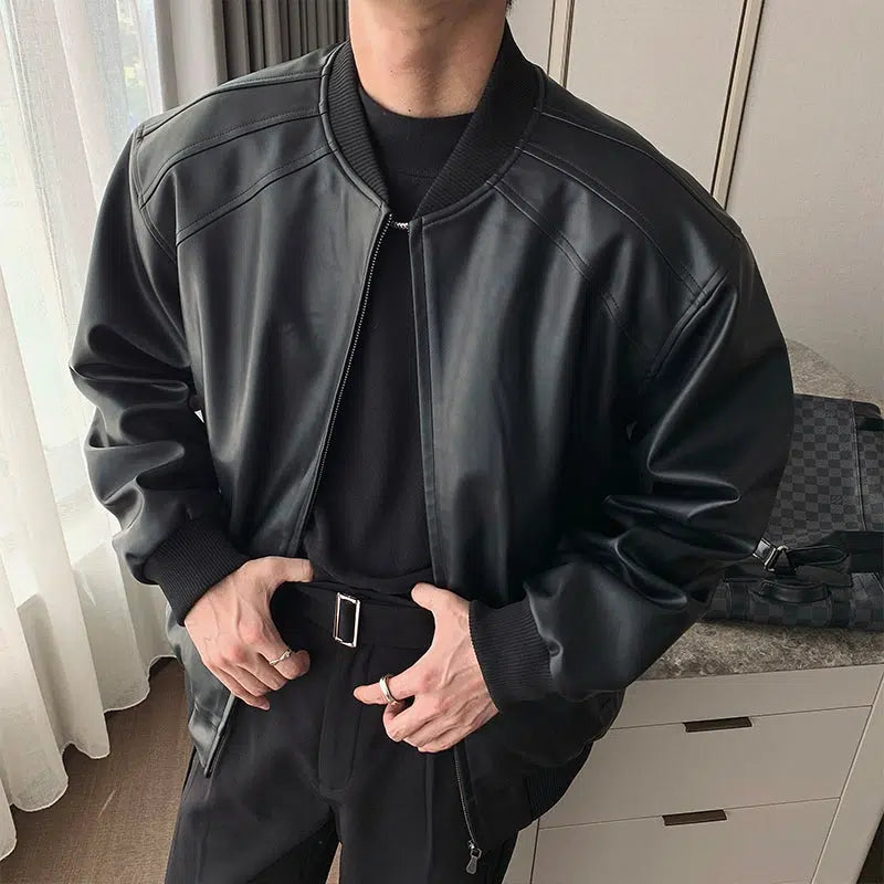 Black Faux Leather Jacket