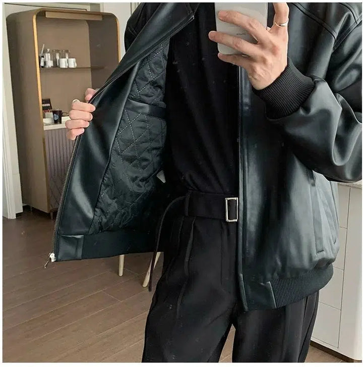 Black Faux Leather Jacket