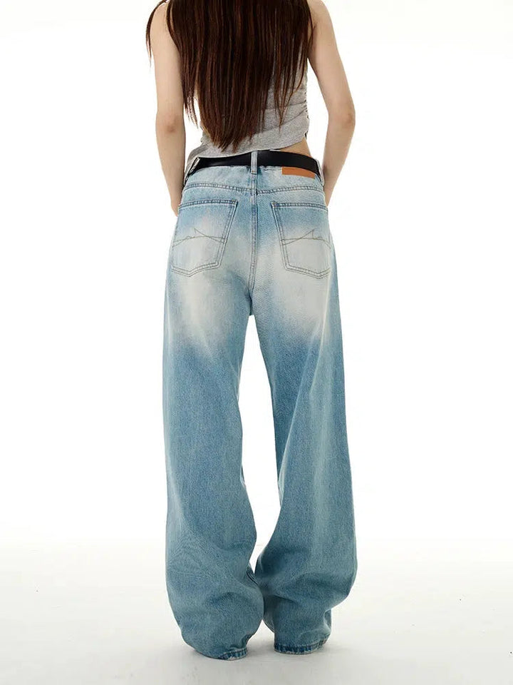 Blue Wide-Leg Jeans