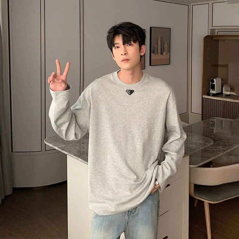 Bottoming Round Neck Long Sleeve Shirt