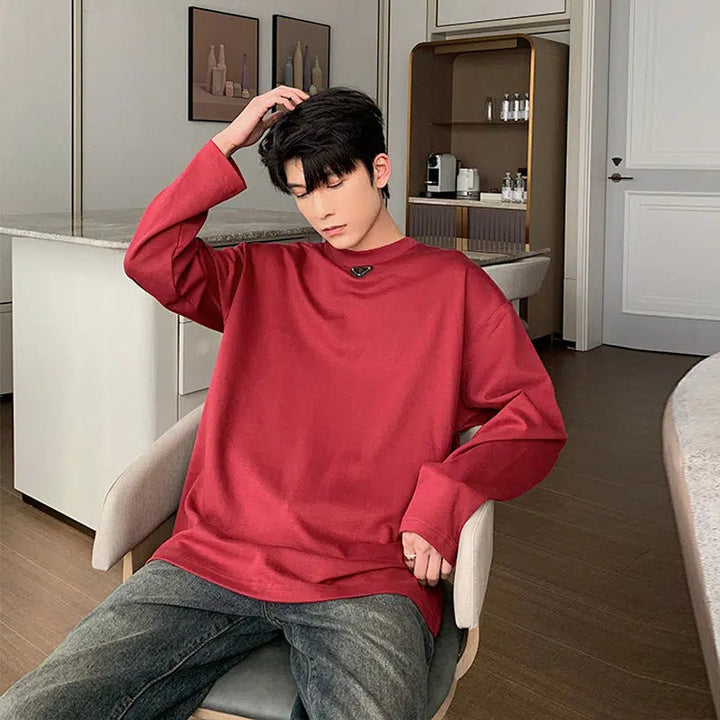 Bottoming Round Neck Long Sleeve Shirt