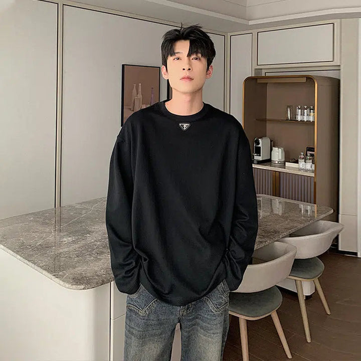 Bottoming Round Neck Long Sleeve Shirt