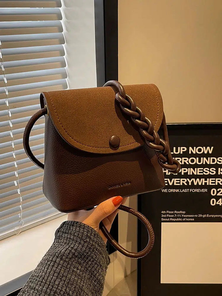 Braided Strap Bucket Shaped Bag