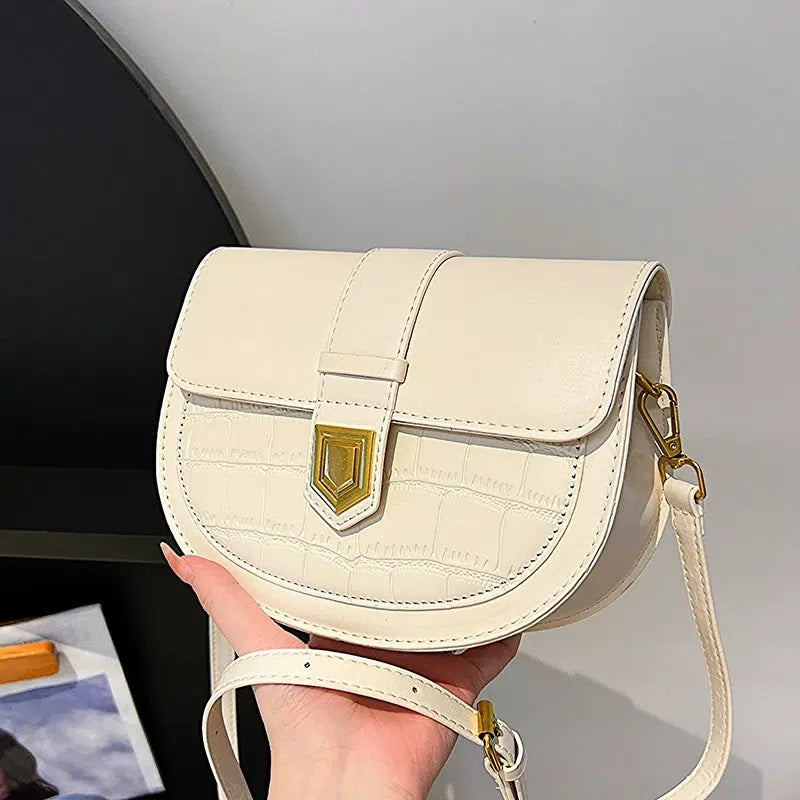 Buckle Leather Crossbody Bag