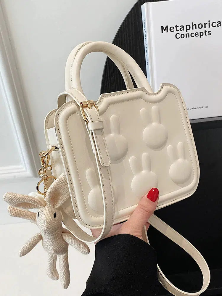 Bunny Embossed Small Square Bag