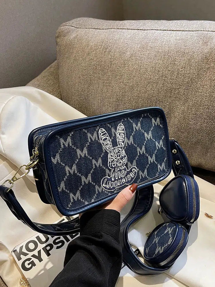 Bunny Pattern Crossbody Bag Set