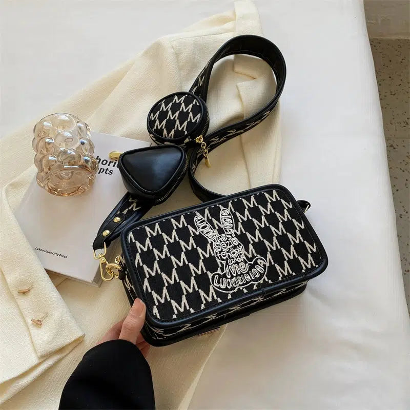 Bunny Pattern Crossbody Bag Set