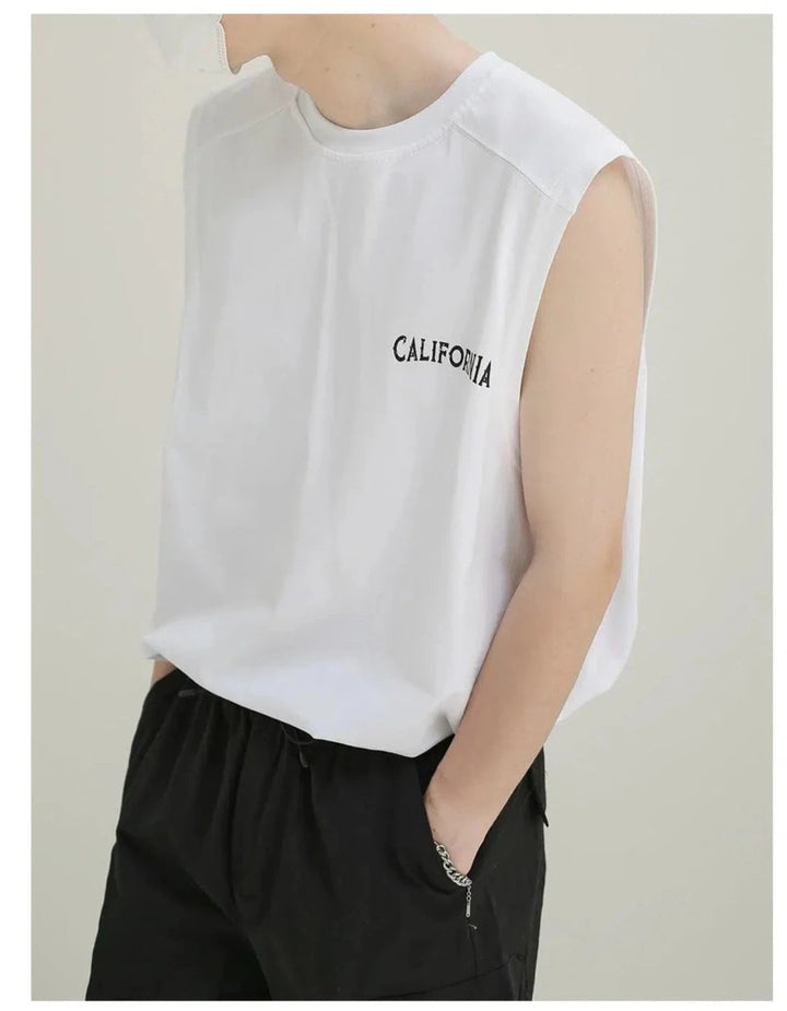 California Graphic Print Tank Top