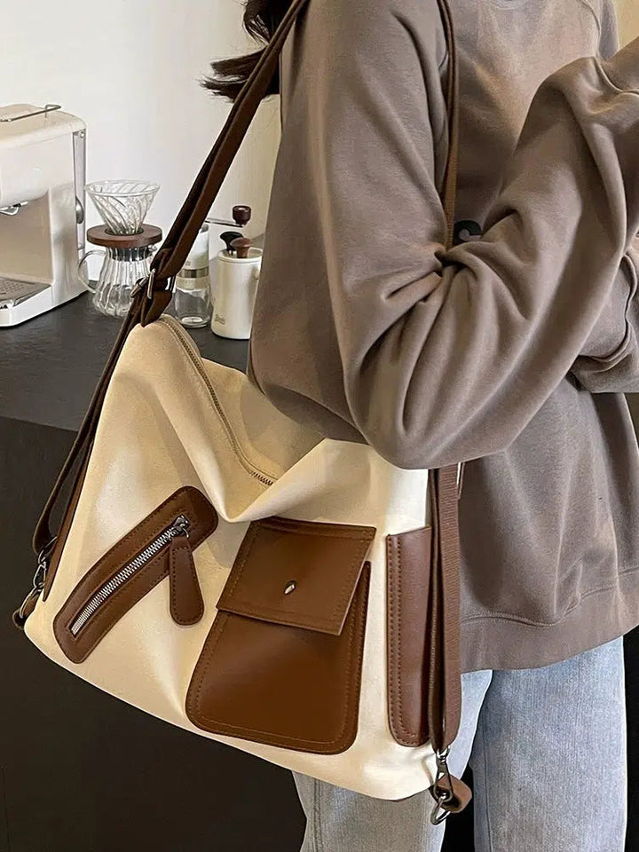 Canvas Leather Backpack