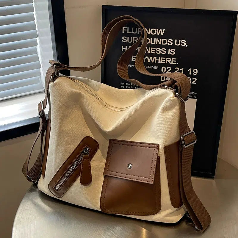 Canvas Leather Backpack