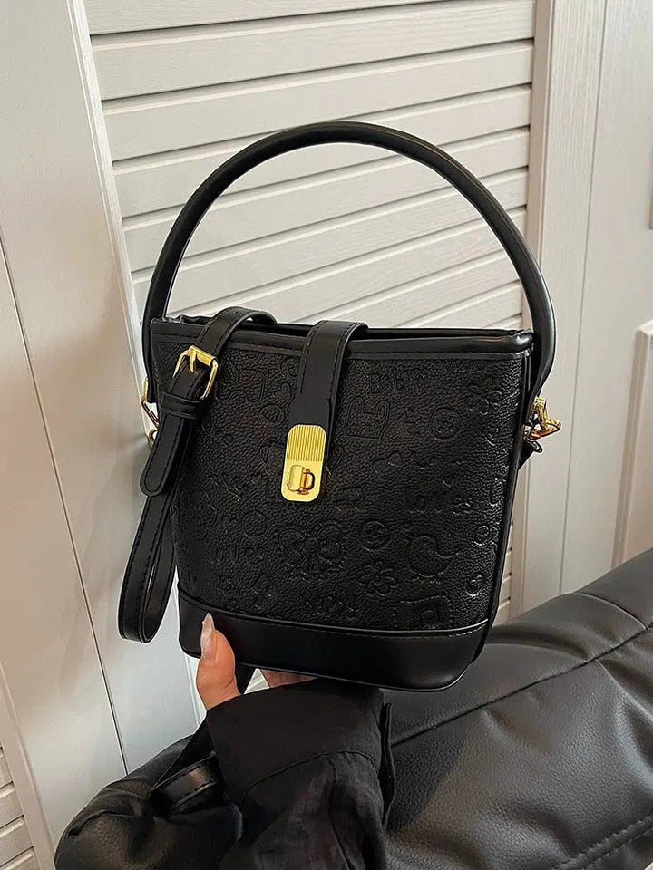 Cartoon Print Bucket Shaped Bag