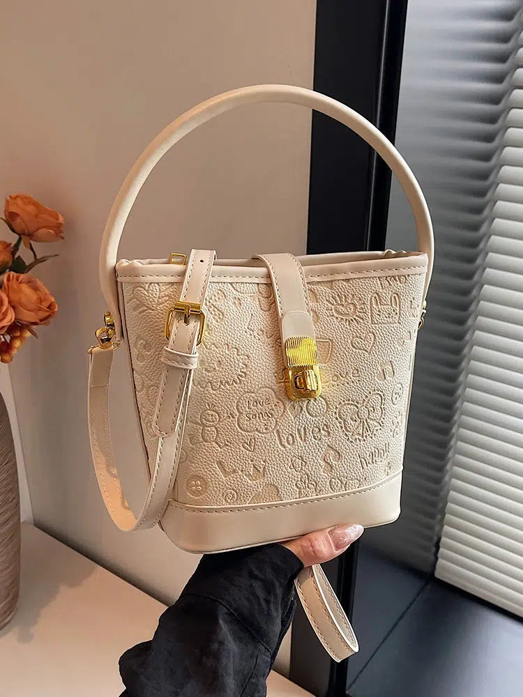 Cartoon Print Bucket Shaped Bag