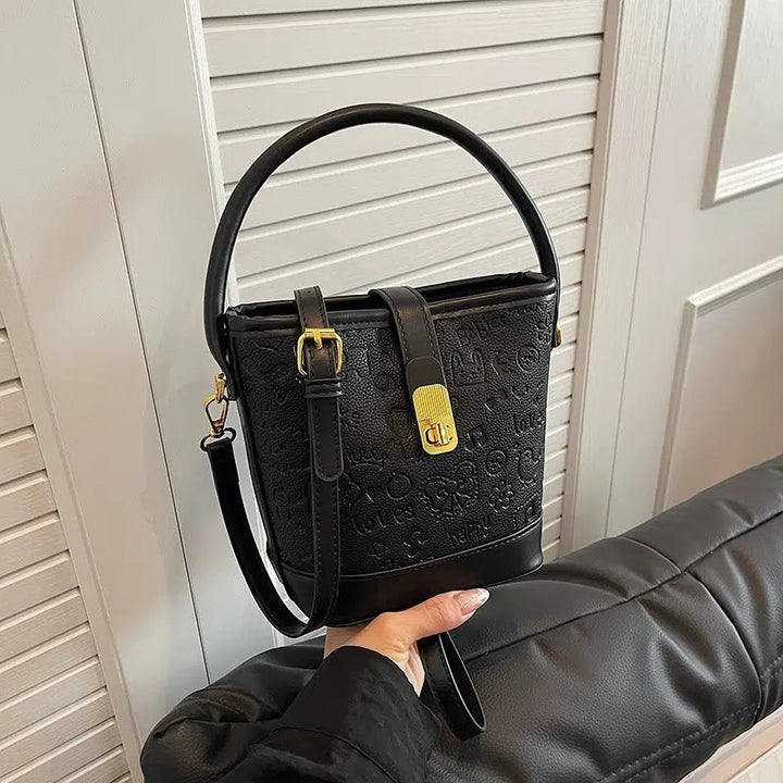Cartoon Print Bucket Shaped Bag