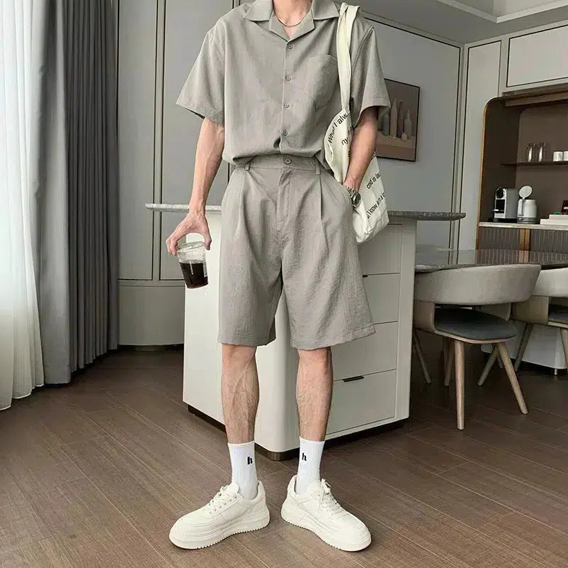 Casual Fit Short Sleeve Shirt & Shorts