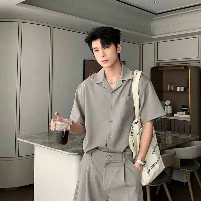 Casual Fit Short Sleeve Shirt & Shorts