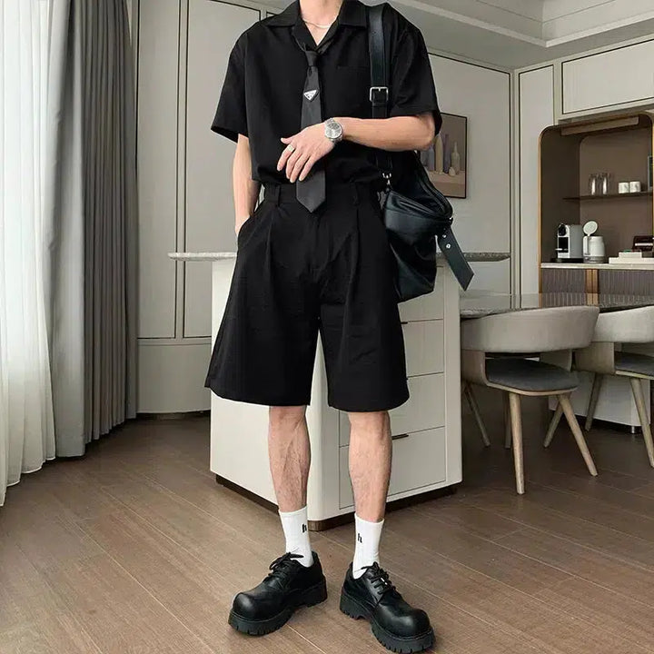 Casual Fit Short Sleeve Shirt & Shorts