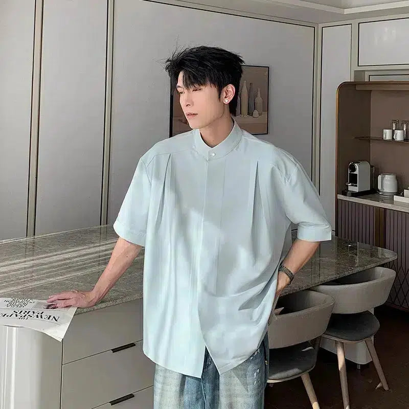 Casual Japanese Collar Short Sleeve Shirt
