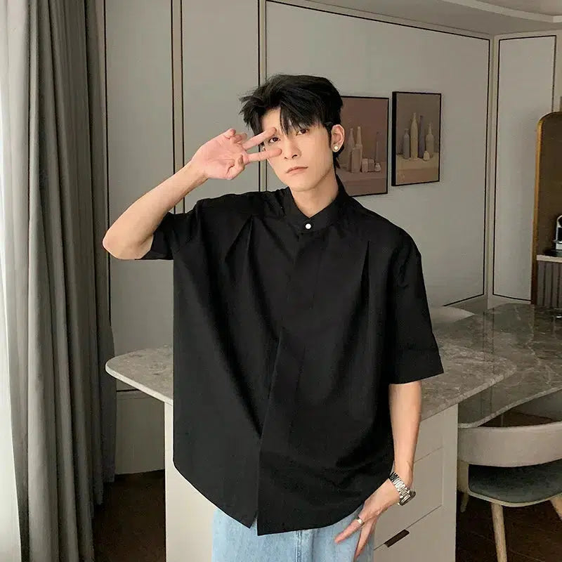 Casual Japanese Collar Short Sleeve Shirt