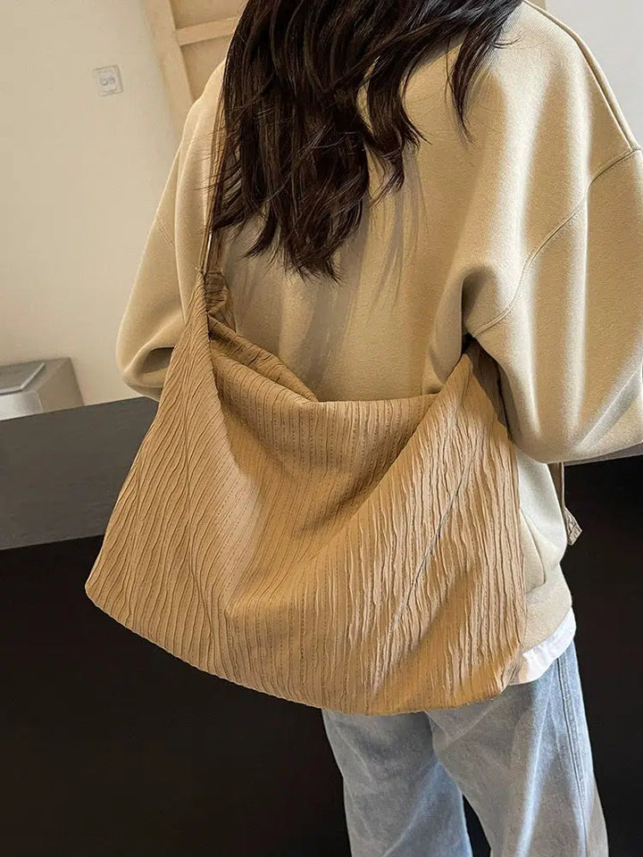 Casual Pleated Shoulder Bag