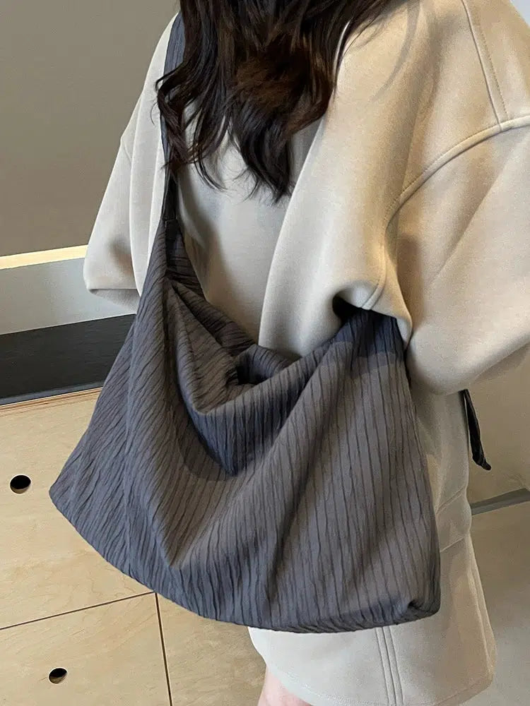 Casual Pleated Shoulder Bag
