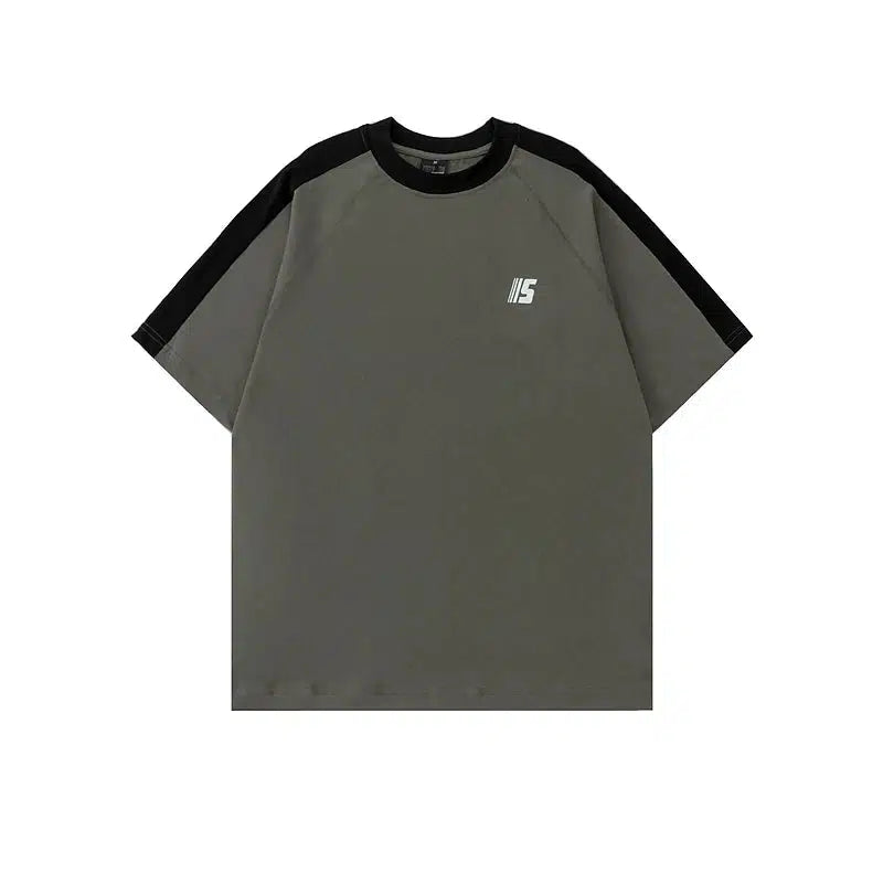 Casual T-shirt with Contrast Trim