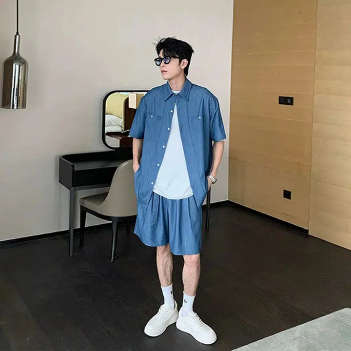 Casual Two-Piece Denim Set