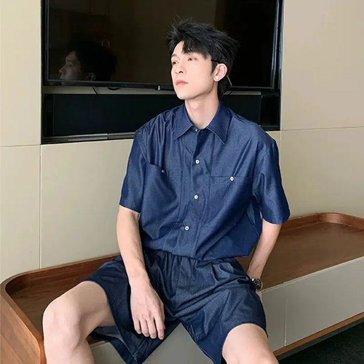 Casual Two-Piece Denim Set